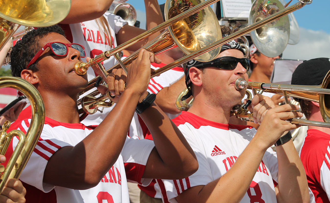 Members of the Crabb Band exhibit a high level of play, are dependable, and represent IU positively. | Photo courtesy of Indiana University Jacobs School of Music Department of Bands