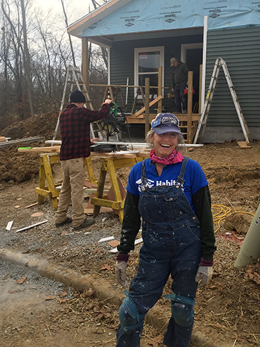 Ruthie Cohen on-site at a Habitat house. | Limestone Post