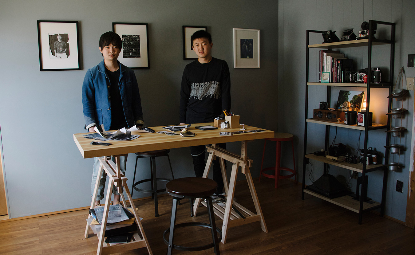 Wudy Ng, left, and Richard Liu at their photography studio and darkroom. | Photo by Natasha Komoda