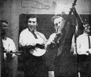 The Black Mountain Boys in 1964: (l-r) Scott Hambly, Jerry Garcia, Sandy Rothman, and Geoff Levin. | Photo courtesy of <a href="https://www.flickr.com/photos/zoooma/2843691800/" target="_blank">Zoooma</a>, Creative Commons