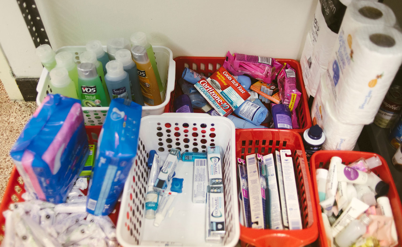 The Crimson Cupboard also offers toiletries and personal-care items such as toothpaste, toilet paper, and feminine hygiene products. | Photo by Natasha Komoda