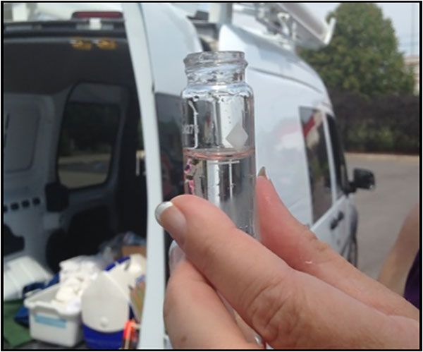 A sample bottle used to test Bloomington's drinking water. | Courtesy photo
