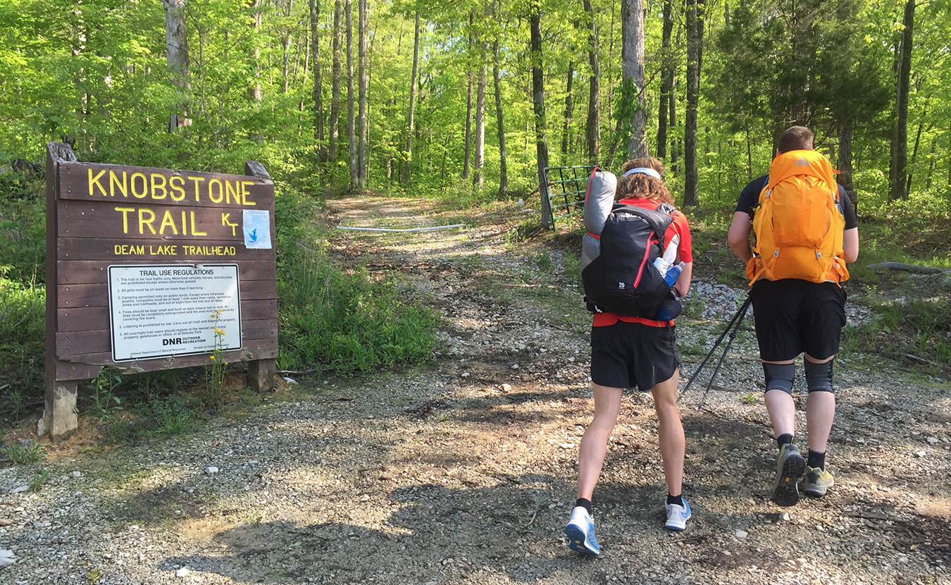Waterford, right, and some friends fastpacked the 48-mile Knobstone Trail in a weekend. | Courtesy photo