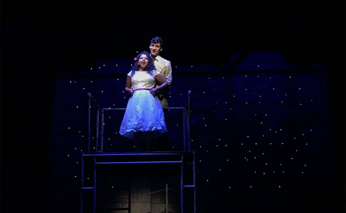 Maria and Tony (Deborah Apodaca and Daniel Lopez) in Cardinal Stage Company's 'West Side Story.'