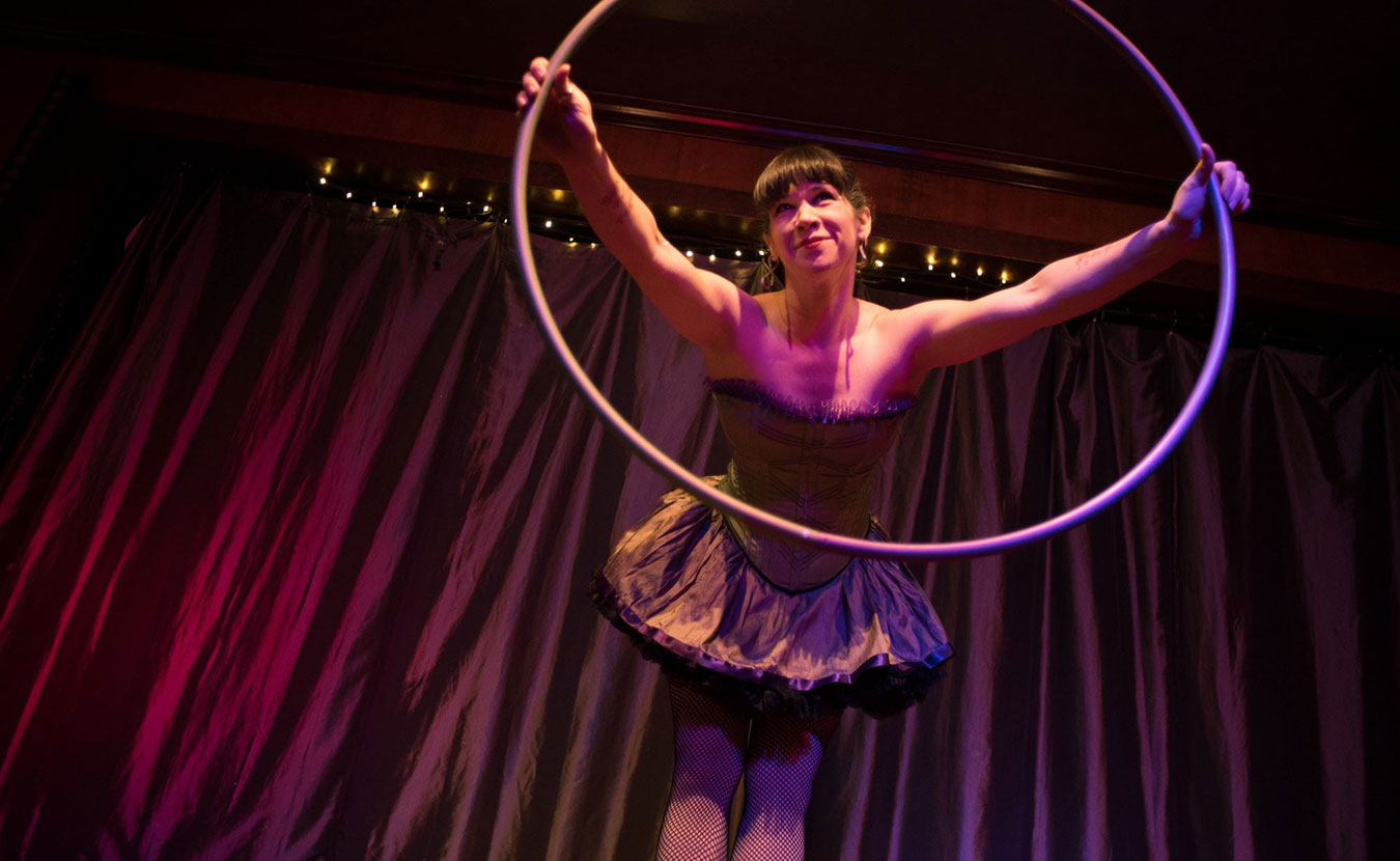 Paula Chambers, founder of the Dance Network Alliance and fearless ringleader of The Hudsucker Posse, will perform her show “Living Doll” for the last time at Va-Va-Va-Vaudeville. | Photo courtesy of Corwin Deckard Photography