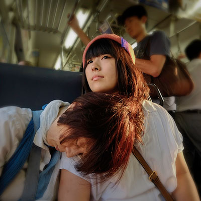 Train Ride, Tokyo, 2013, from the series Kai, Following the Cycle of Life. | Photo courtesy of Osamu James Nakagawa