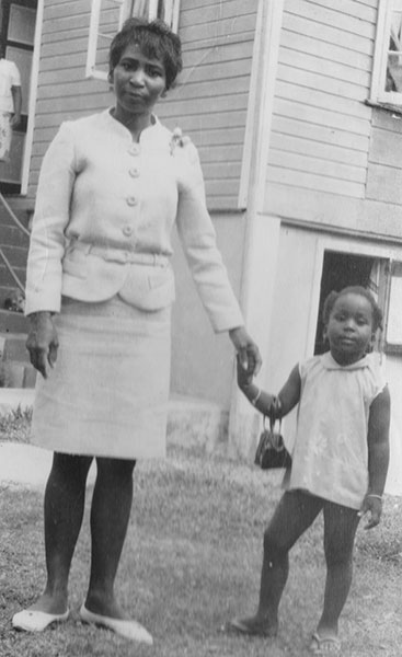 Abegunde, right, with her mother, Linda Theresa Daly Hamilton, in the 1960s. | Courtesy photo