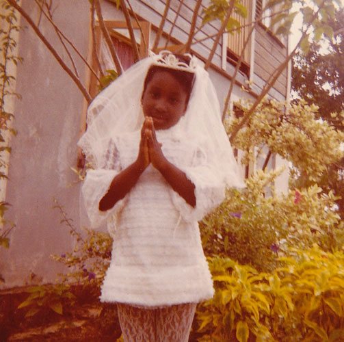 Abegunde's First Communion in the 1970s. | Courtesy photo