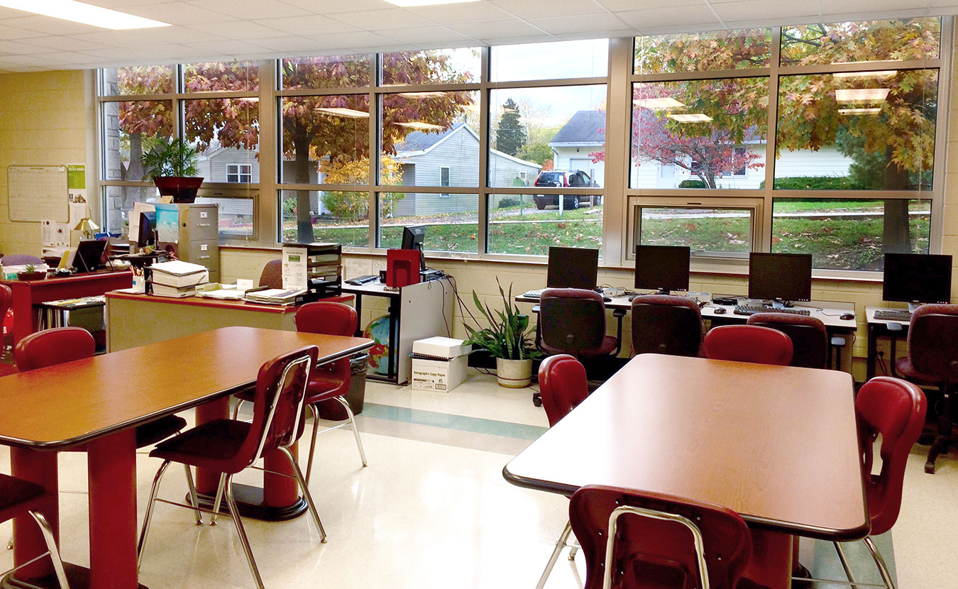Classes at Monroe County Community School Corporation Adult Education at Broadview Learning Center offer a more traditional classroom setting, though a single teacher works with students in all subjects. | Photo by Michelle Gottschlich