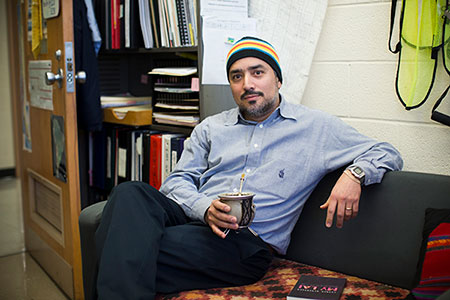 Christian Medina, research geologist at the Indiana Geological & Water Survey at Indiana University and founding editor of Cardboard House Press. | Photo by Chaz Mottinger