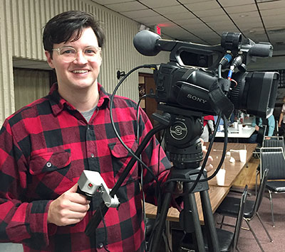 Mike Adams, musician and production assistant at Community Access TV. | Limestone Post