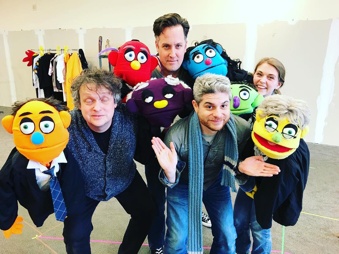 Meet the folks behind Cardinal Stage Company's production of 'The Complete History of Comedy (abridged),' from left to right: Patrick Goss, Henry McDaniel, Jesse Bernstein (director), and Frankie Bolda. Oh! And some of their friends.