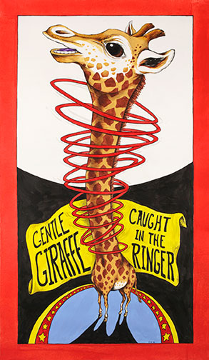 "Gentle Giraffe, Caught in the Ringer" | Courtesy image