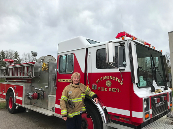 Magrane during a recent Girl Scouts fire camp that she helps organize. | Courtesy photo