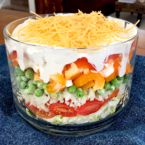 Ruthie's Seven Layer Salad. | Photo by Ruthie Cohen