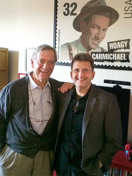 Todd Gould (right) is currently working on a documentary about Gennett Records, which recorded famous jazz musicians of the early 20th century. Here, Gould stands with Hoagy Carmichael's son, Hoagy Bix Carmichael, during an interview in New York City. | Courtesy photo