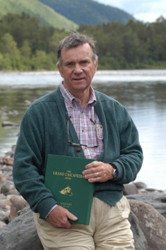 Hoagy Bix, holding "The Grand Cascapedia River," one of several books he has authored on fly fishing. | Courtesy photo