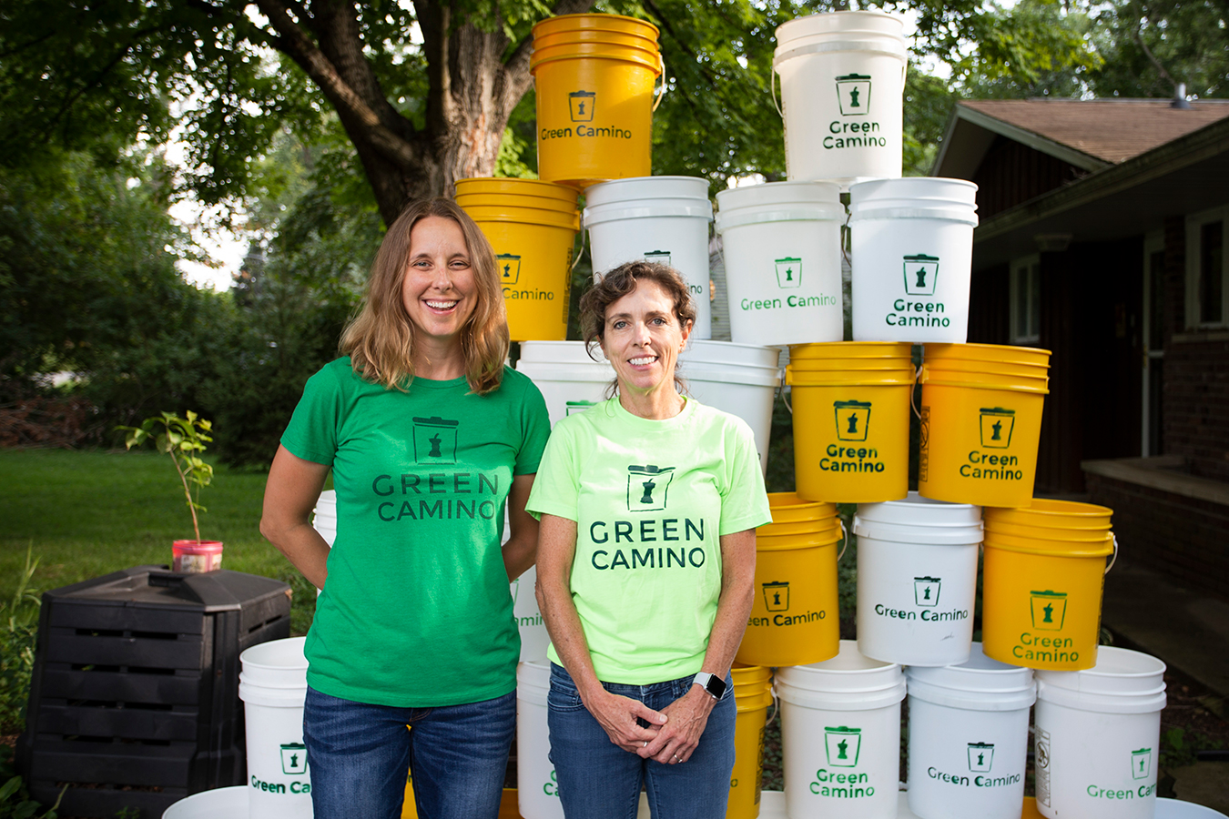 Randi Cox, left, and Kathy Gutowsky of Green Camino Inc. originally planned to make their composting business a nonprofit. But after some research, they learned that they could become a benefit corporation or "B corp" — a for-profit business that also strives to create a general public benefit. | Photo by Chaz Mottinger