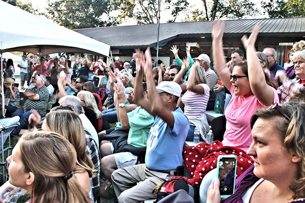 Crowds enjoy a performance of Juice Box Heroes at Lanesville Heritage Weekend in 2016. | Photo courtesy of the Lanesville Heritage Society