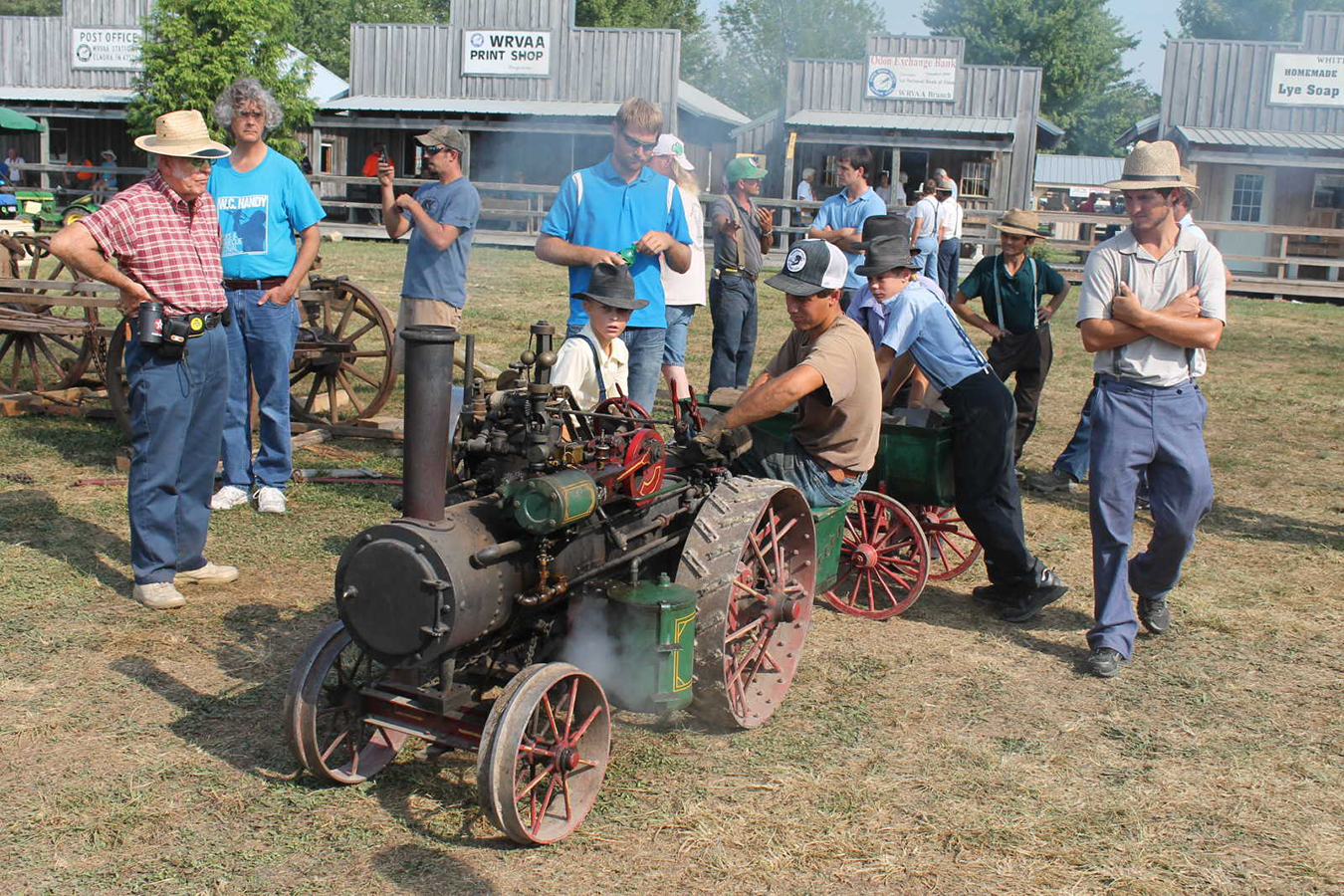 In Elnora, tractors of all sizes are displayed. | Photo courtesy of the Greene County Daily World