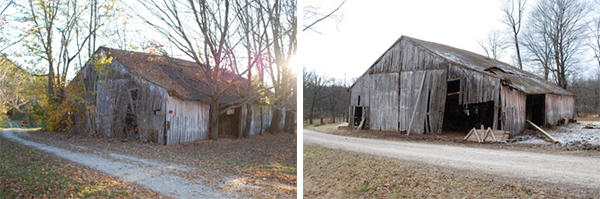 The Borland barn, prior to historic preservationist and folklorist Duncan Campbell’s restoration. | Courtesy photos