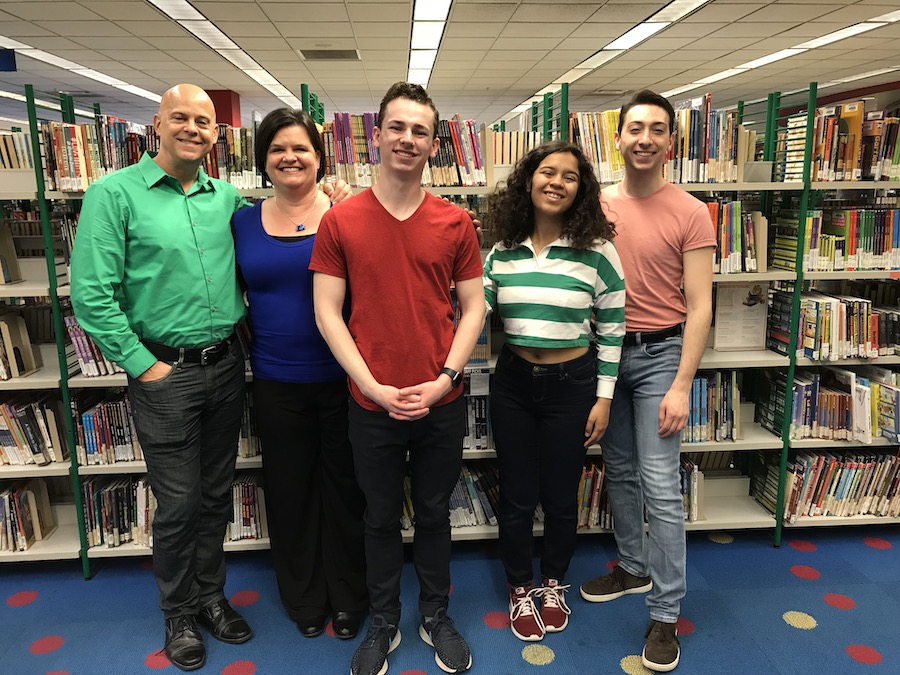 The cast of ‘The Musical Adventures of Flat Stanley’ (l-r) Tom Slater (Mr. Lambchop), Shannon O’Connor Starks (Mrs. Lambchop), Cole Winston (Stanley Lambchop), Danielle McKnight (Mrs. Cartero), Sam Sanderson (Arthur Lambchop). Kids can catch a preview performance of 'The Musical Adventures of Flat Stanley' on April 27 at 4:30 p.m. at MCPL.