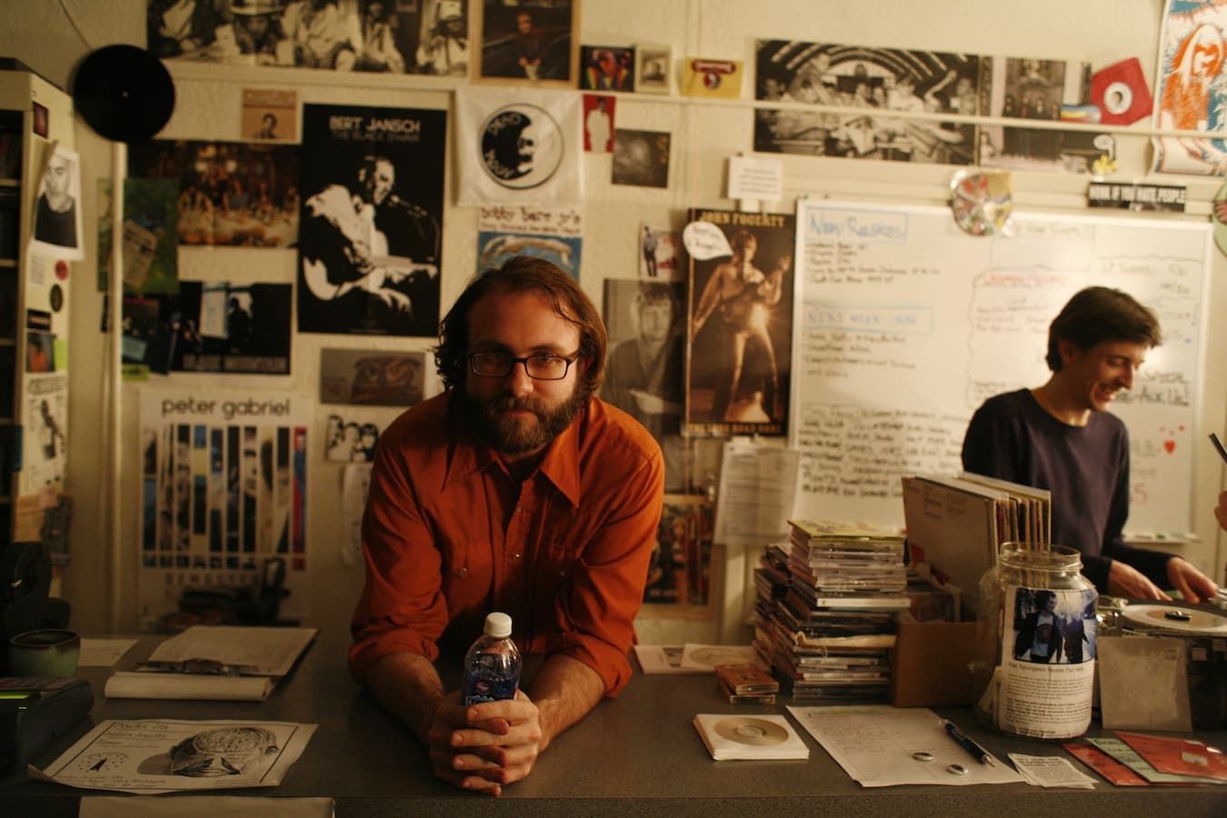 Landlocked Music co-owners Heath Byers (left) and Jason Nickey at their first store in 2006. | Photo by Jeremy Hogan