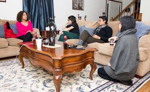 (l-r) Amrita Myers, Abby Ang, Michelle Moyd, Cara Caddoo.