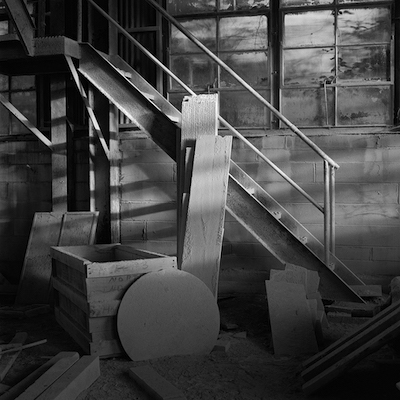 Inside the abandoned Woolery Mill on the southwest side of Bloomington in the mid-1990s. | Photo by Richard Koenig