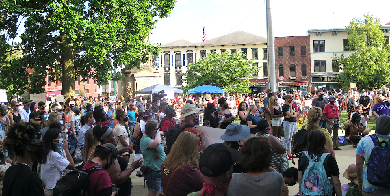 Speakers urged the crowd of hundreds gathered on the courthouse lawn to take action against entrenched and ongoing racism, and urged them to hold elected officials accountable for change and racial justice. | Limestone Post