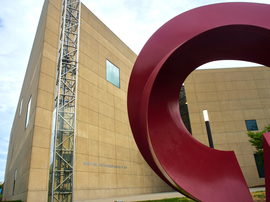 The Sidney and Lois Eskenazi Museum of Art is open Thursday through Sunday from noon to 5 p.m., with extended hours on Saturdays till 7 p.m. Admission is free, and the museum also offers virtual tours and events. | Photo by Paige Strobel