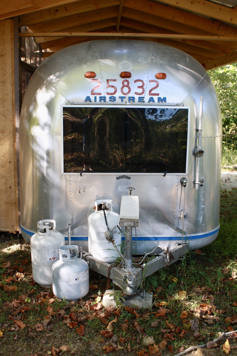 Lodging at The Hundredth Hill artist retreat includes cottages constructed of repurposed and recycled materials, a large converted barn, and a 1972 Airstream trailer (pictured) on 40 acres of property, making it ideal for artists to isolate together to nurture their creative spirits. | Photo by Grayson Pitts