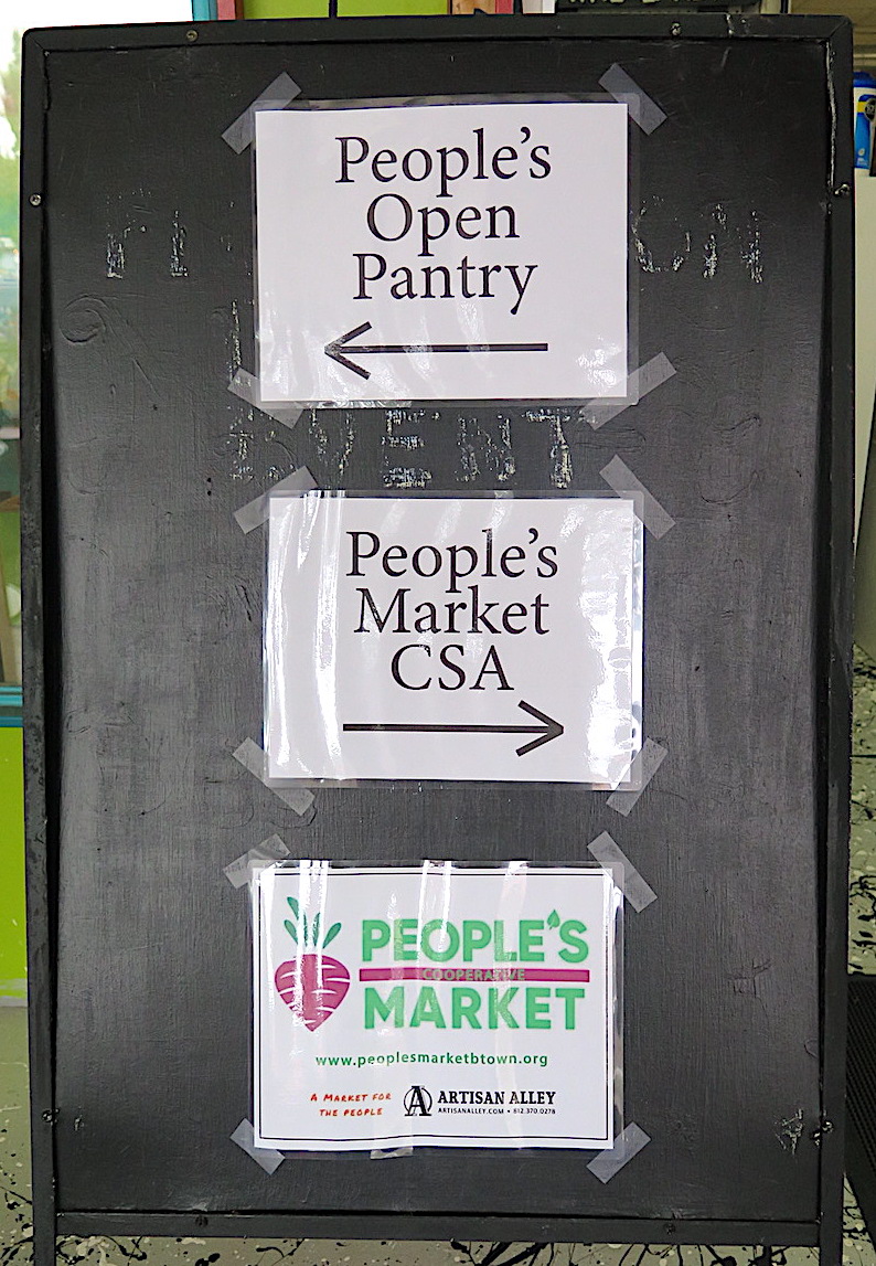 People’s Open Pantry and the People’s Market CSA are open every Saturday from 11 a.m. to 1 p.m. at Artisan Alley, just off the B-Line Trail at 222 W. 2nd St. (CSA orders must be placed in advance. More details at the end of the article.) | Limestone Post